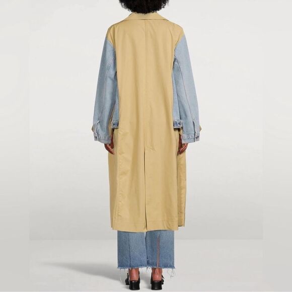 SOLD OUT NEW 🎊🎊 NWT $1395 Citizens of Humanity Spliced Denim Trench Coat M/L - Picture 4 of 8